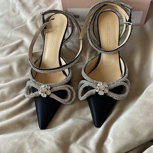 Mach and Mach Satin Double Bow Pumps ( 65 MM )